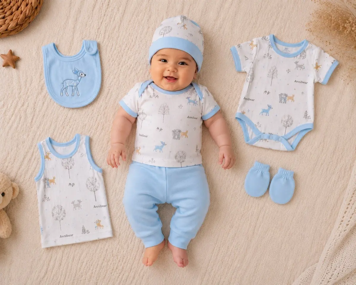 Baby Essentials Gift Set – 7 Piece Newborn Clothing Set